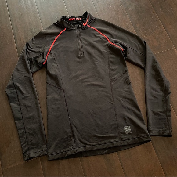 Nike Pro Dri-Fit Fitted 3/4 Zip Long Sleeve - Picture 1 of 6